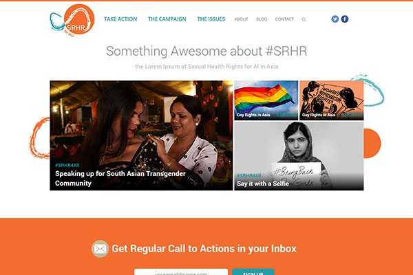 Frontend UI development for #SRHR4ALL